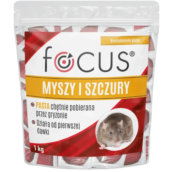 Focus Pasta – Rodenticide-lokaas tegen ratten, muizen en andere knaagdieren | 1kg