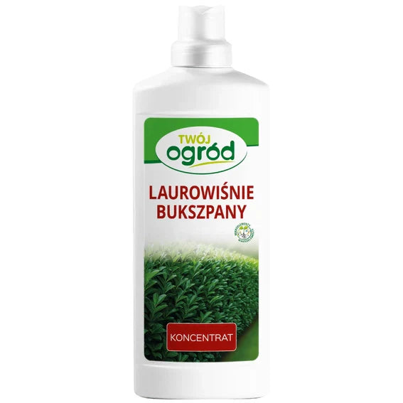 Vloeibare meststof voor laurierkers en buxus 900 ml – Uw tuin